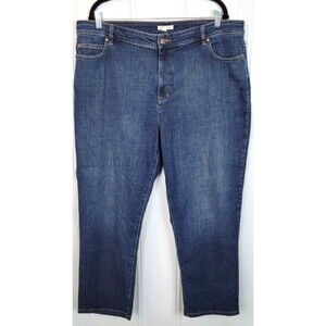 Eileen Fisher Plus Size High Rise Straight Leg Jeans Size 18
